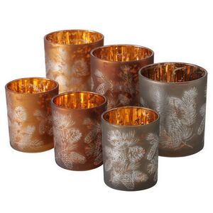 Набор стеклянных подсвечников Campane Pigne 8-10 см, 2 шт Boltze фото 10