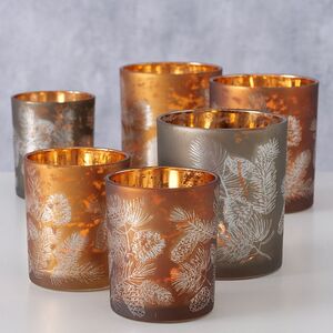 Набор стеклянных подсвечников Campane Pigne 8-10 см, 2 шт Boltze фото 7