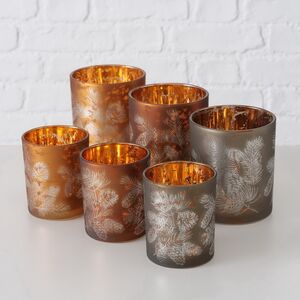 Набор стеклянных подсвечников Campane Pigne 8-10 см, 2 шт Boltze фото 9