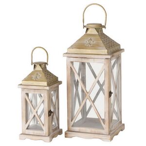 Набор деревянных подсвечников-фонарей Stafford 35-50 см, 2 шт Boltze фото 9