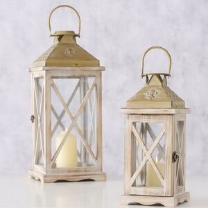 Набор деревянных подсвечников-фонарей Stafford 35-50 см, 2 шт Boltze фото 8