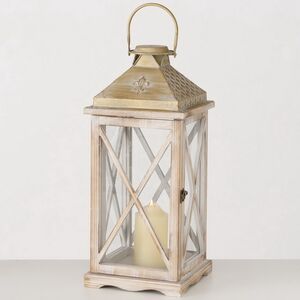 Набор деревянных подсвечников-фонарей Stafford 35-50 см, 2 шт Boltze фото 5