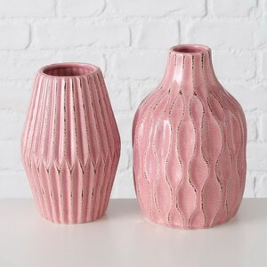 Керамическая ваза Минодора 21 см светло-розовая Boltze фото 4