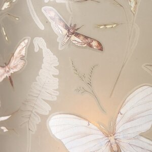 Подвесной стеклянный подсвечник Бабочки Контульме 17 см бежевый Boltze фото 2