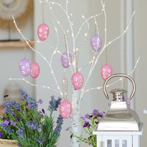 Светодиодное дерево Белая Береза 60 см, 96 теплых белых LED ламп, на батарейках, IP20 Edelman фото 10