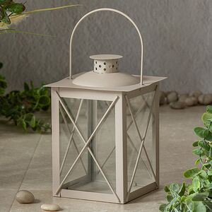 Декоративный подсвечник-фонарь Стюарт 20 см бежевый Boltze фото 5