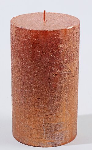 Декоративная свеча Металлик Макси 120*68 мм оранжевая Kaemingk фото 1
