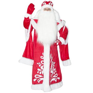 Взрослый карнавальный костюм Дед Мороз Боярский, 52-54 размер