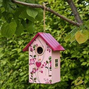 Садовое украшение Скворечник Primula 22 см розовый Boltze фото 1