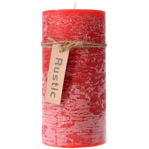 Декоративная свеча Рустик, 70*100 мм, красная Kaemingk фото 1