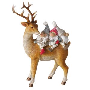 Декоративная фигурка Олень Стабби с гномами 16 см Boltze фото 5