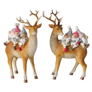 Декоративная фигурка Олень Торнейд с гномами 16 см Boltze фото 6