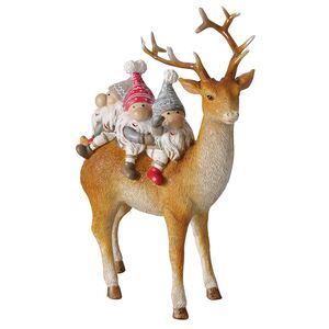 Декоративная фигурка Олень Торнейд с гномами 16 см Boltze фото 5