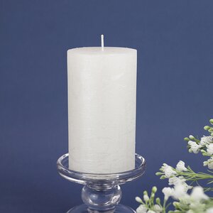 Декоративная свеча Металлик Макси 120*68 мм белая Kaemingk фото 1