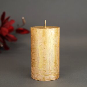 Декоративная свеча Металлик Макси 120*68 мм золотая Kaemingk фото 1