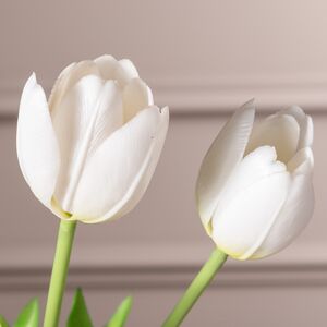 Силиконовые цветы Тюльпаны Great Milton белые, 7 шт Boltze фото 2