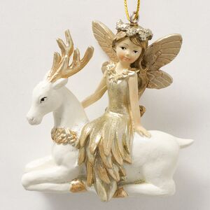 Елочная игрушка Фея Элисса с Олененком 7 см Boltze фото 3