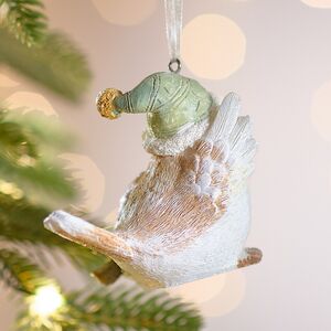 Елочная игрушка Птичка Ману с елочкой 8 см Boltze (Больтце) фото 5