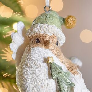 Елочная игрушка Птичка Ману с елочкой 8 см Boltze (Больтце) фото 2