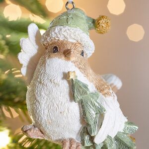 Елочная игрушка Птичка Ману с елочкой 8 см Boltze (Больтце) фото 4