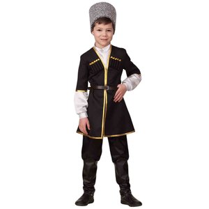 Карнавальный костюм Кавказский мальчик, рост 128 см, черный Батик фото 1