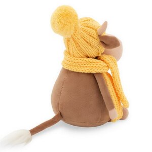 Мягкая игрушка Бычок Яшка 20 см в желтом шарфике и шапочке Orange Toys фото 3