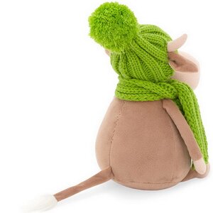 Мягкая игрушка Бычок Яшка 20 см в зеленом шарфике и шапочке Orange Toys фото 3