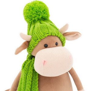 Мягкая игрушка Бычок Яшка 20 см в зеленом шарфике и шапочке Orange Toys фото 4