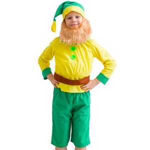 Карнавальный костюм Гном с пуговицами, рост 122-134 см
