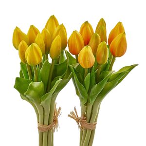 Силиконовые тюльпаны Идальго 9 шт, 29 см оранжевые EDG фото 7