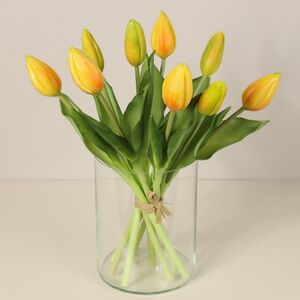 Силиконовые тюльпаны Идальго 9 шт, 29 см оранжевые EDG фото 5