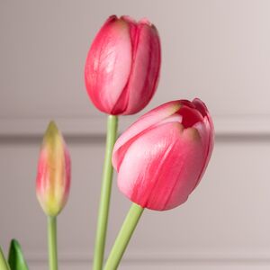 Силиконовые тюльпаны Верналис 5 шт, 40 см розовые EDG фото 2