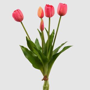 Силиконовые тюльпаны Верналис 5 шт, 40 см розовые EDG фото 8