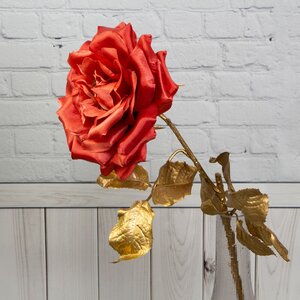 Искусственная роза Глория Деи 57 см, коралловая EDG фото 1