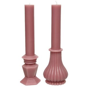 Декоративная свеча Caserta Royale: Velvet Pink 25 см Kaemingk фото 6