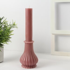 Декоративная свеча Normanni Royale: Velvet Pink 25 см Kaemingk фото 1