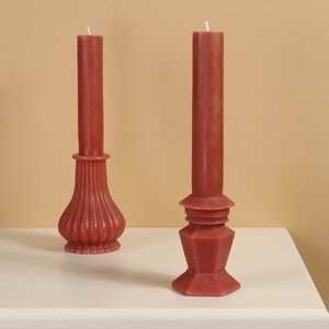 Декоративная свеча Caserta Royale: Terra Brown 25 см Kaemingk фото 1
