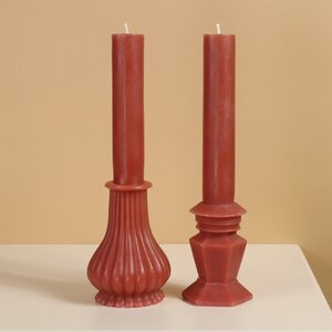 Декоративная свеча Caserta Royale: Terra Brown 25 см Kaemingk фото 2
