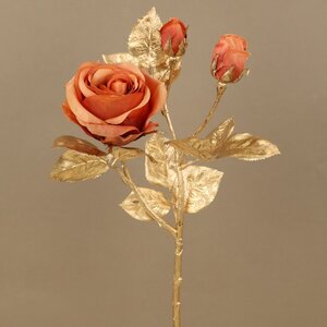 Искусственная роза Goldone Pascoli 50 см оранжевая EDG фото 1