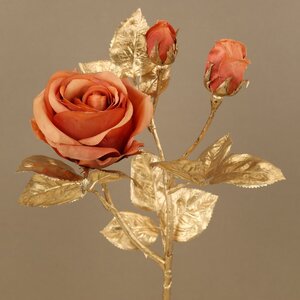 Искусственная роза Goldone Pascoli 50 см оранжевая EDG фото 2