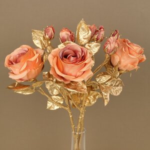 Искусственная роза Goldone Cagliare 50 см персиковая EDG фото 3