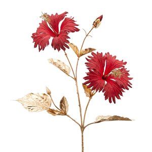 Искусственная ветка Hibiscus Chiara 68 см красная EDG фото 9