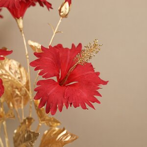 Искусственная ветка Hibiscus Chiara 68 см красная EDG фото 3