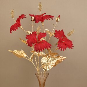 Искусственная ветка Hibiscus Chiara 68 см красная EDG фото 2