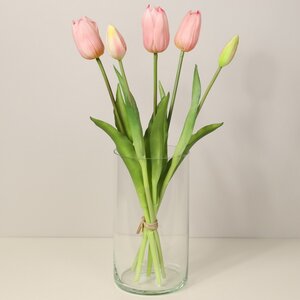 Силиконовые тюльпаны Signora Rosa 5 шт, 40 см EDG фото 2