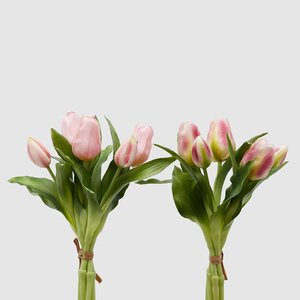 Силиконовые цветы Тюльпаны Piccola Ragazza 5 шт, 28 см светло-розовые EDG фото 5