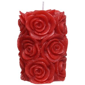 Декоративная свеча Розабелла 10*7 см красная Kaemingk фото 3