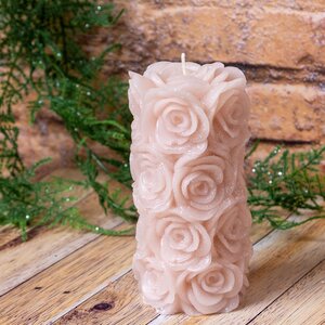 Декоративная свеча Розабелла 14*7 см розовый бутон Kaemingk фото 1
