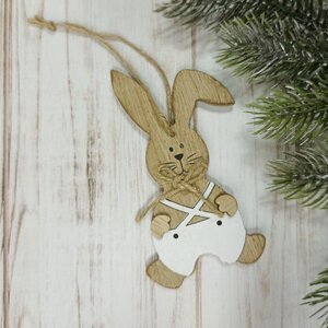 Деревянная елочная игрушка Кролик Урвин 12 см, подвеска Breitner фото 2