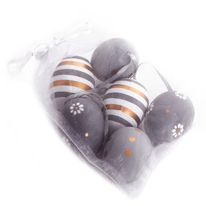 Пасхальные подвески Яйца - Romantic Easter 6 см, 6 шт Breitner фото 3